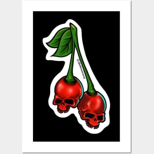 Skull Cherries Posters and Art